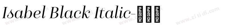 Isabel Black Italic字体转换